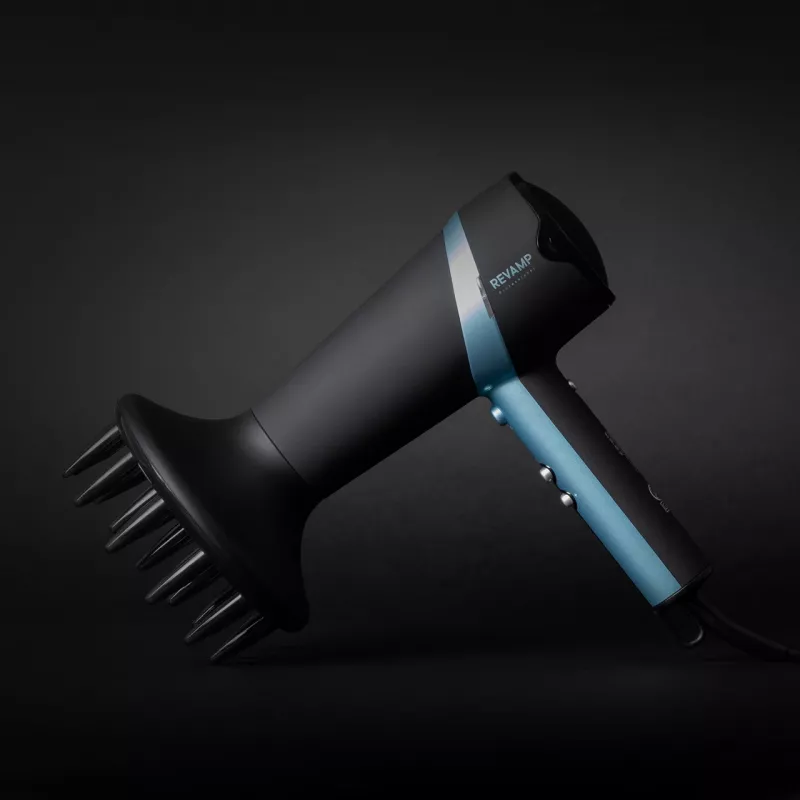 Revamp Progloss DR-3800-EU Quad Ionic πιστολάκι μαλλιών, 2300 W, μαύρο/μπλε