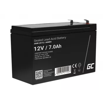 Μπαταρία UPS Green Cell AGM04 12V 7Ah σφραγισμένη μολύβδου-οξέος (VRLA) μαύρο, 1 τεμ.