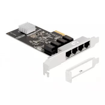 DeLOCK Κάρτα PCI Express x4 4 x RJ45 Gigabit LAN RTL8111 - PCIe - RJ-45 - PCIe 2.0 - Ασημί - PC - Windows 10 - Windows 11 - Windows 8.1 (88618)