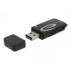 Αναγνώστης καρτών DeLOCK Mini USB 2.0 με υποδοχή SD και micro-SD