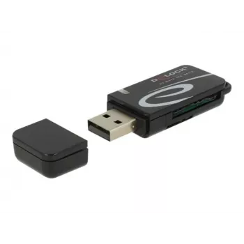 Αναγνώστης καρτών DeLOCK Mini USB 2.0 με υποδοχή SD και micro-SD