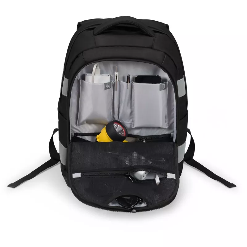 DICOTA Hi-Vis V2 Backpack Σακίδιο Μαύρο 320x220x455mm PET TPU
