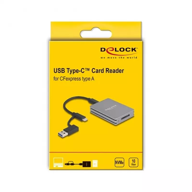 Delock 91012 Αναγνώστης καρτών USB Type-C για CFexpress Type A