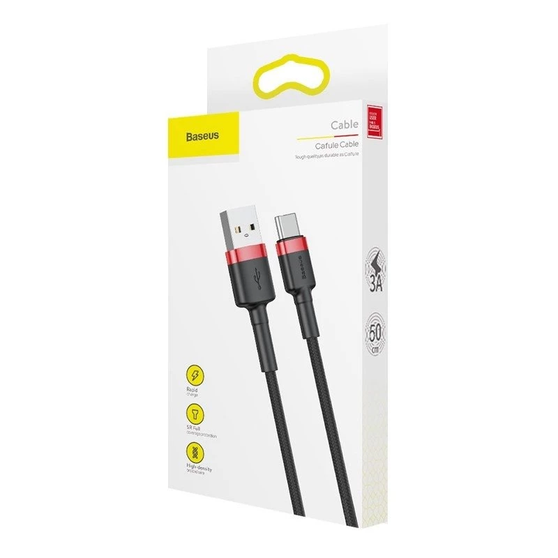 Καλώδιο κινητού Baseus Κόκκινο 1m USB A USB C