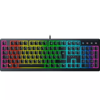Razer Ornata V3, Mecha-membrane switches, 10 Razer Chroma RGB Lighting Zones, 1000 Hz Ultrapolling, Backlit keys, Soft-touch wrist rest - German Layout