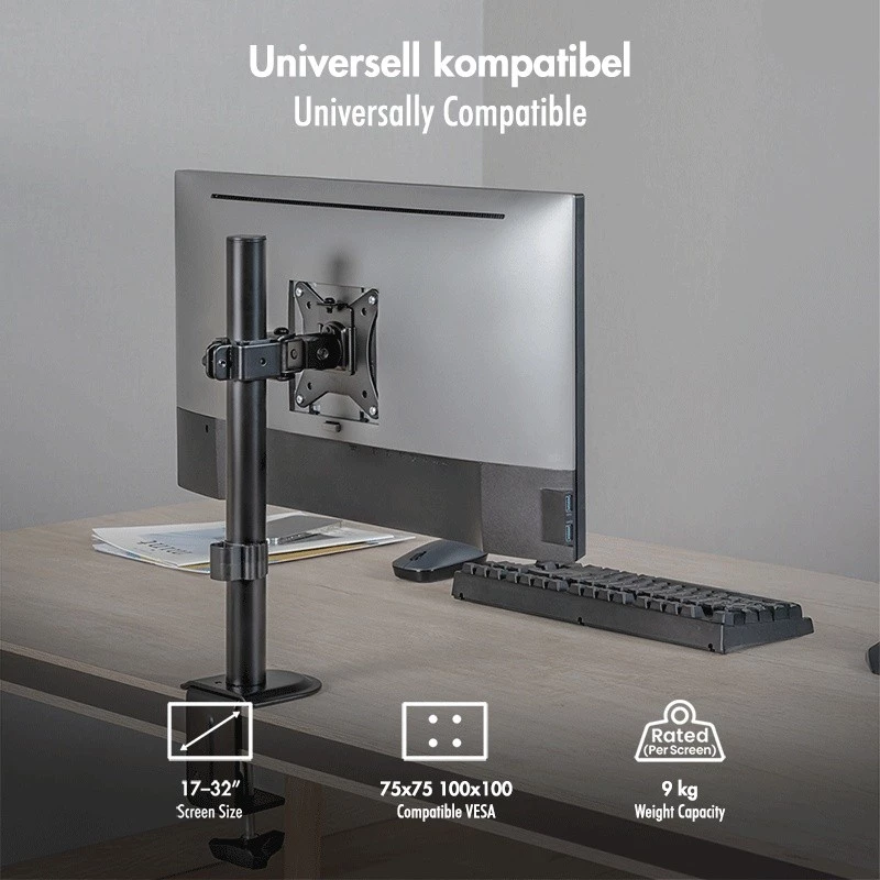 Βάση οθόνης 17-32, μέγ. 9 kg, μαύρο