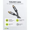 Καλώδιο Plus Toslink (μαύρο/ασημί, 5 μέτρα)