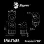 Σύνδεσμος περιστροφής 45° BitsPower Artemis — μαύρο ματ