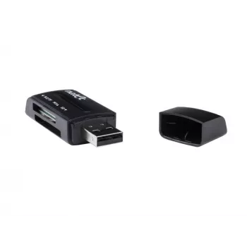 Natec MINI ANT 3 Αναγνώστης Καρτών USB 2.0 (SD, SDHC, MMC, M2, microSD), Μαύρο (NCZ-0560)