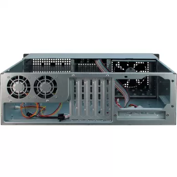 Inter-Tech 3U-30248 Rack Μαύρο, Ανοξείδωτο ατσάλι