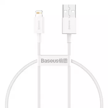 Καλώδιο Baseus Superior Series USB σε Lightning, 2,4A, 0,25m (λευκό)