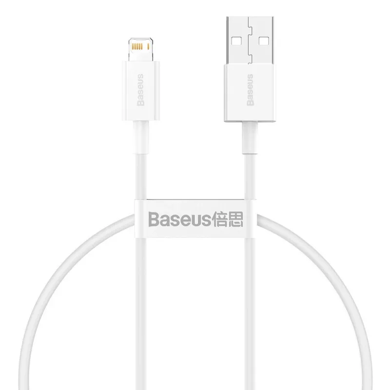 Καλώδιο Baseus Superior Series USB σε Lightning, 2,4A, 0,25m (λευκό)