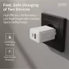 Φορτιστής AC USB DIGITUS 20W, 1x USB-C, 1x USB-A, είσοδος 100–240V, λευκό