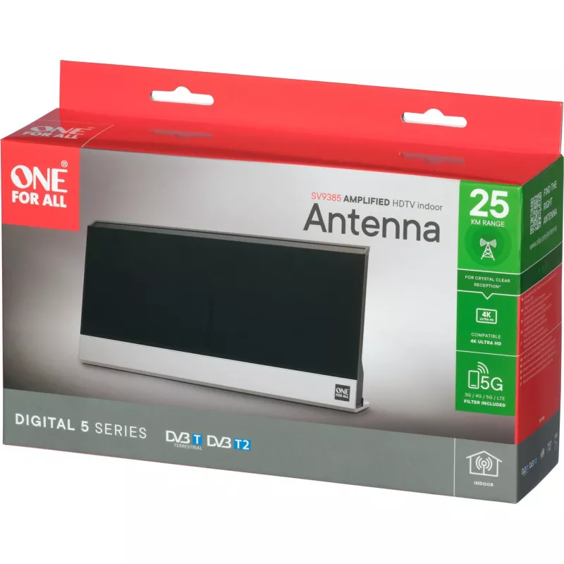 Εσωτερική κεραία One For All SV 9385 DVB-T DVB-T2 μαύρο