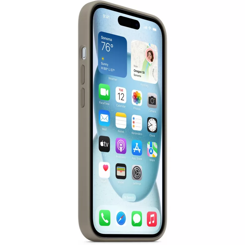 Θήκη σιλικόνης με MagSafe για iPhone 15 – Clay