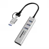 Hub USB 3.0 USB-A, υποδοχή SD/microSD, 2in1