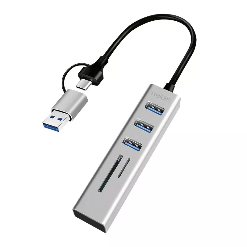 Hub USB 3.0 USB-A, υποδοχή SD/microSD, 2in1