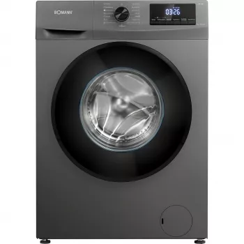 BOMANN WA 7185 πλυντήριο ρούχων εμπρόσθιας φόρτωσης, 8 kg, 1400 σ.α.λ., τιτάνιο/μαύρο