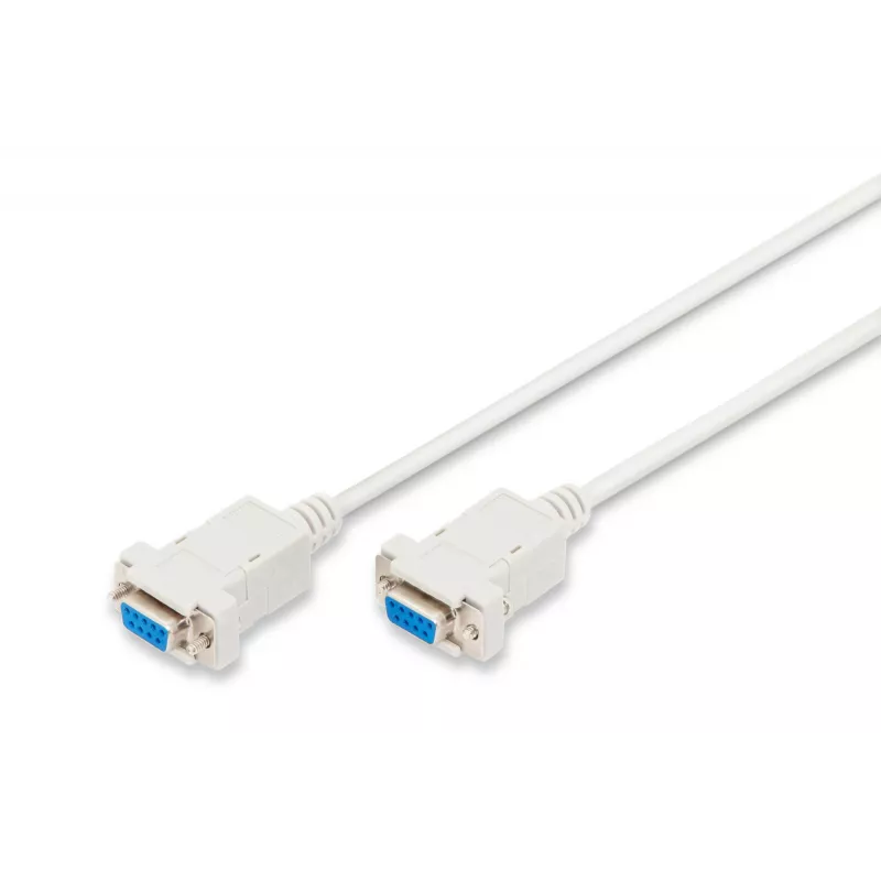 Καλώδιο σύνδεσης null modem Assmann. D-Sub9 B/B. 3,0 m. Snap καπάκια. μπεζ (AK-610100-030-E)