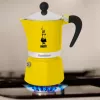 Καφετιέρα Moka Bialetti Rainbow Μαύρο Κίτρινο