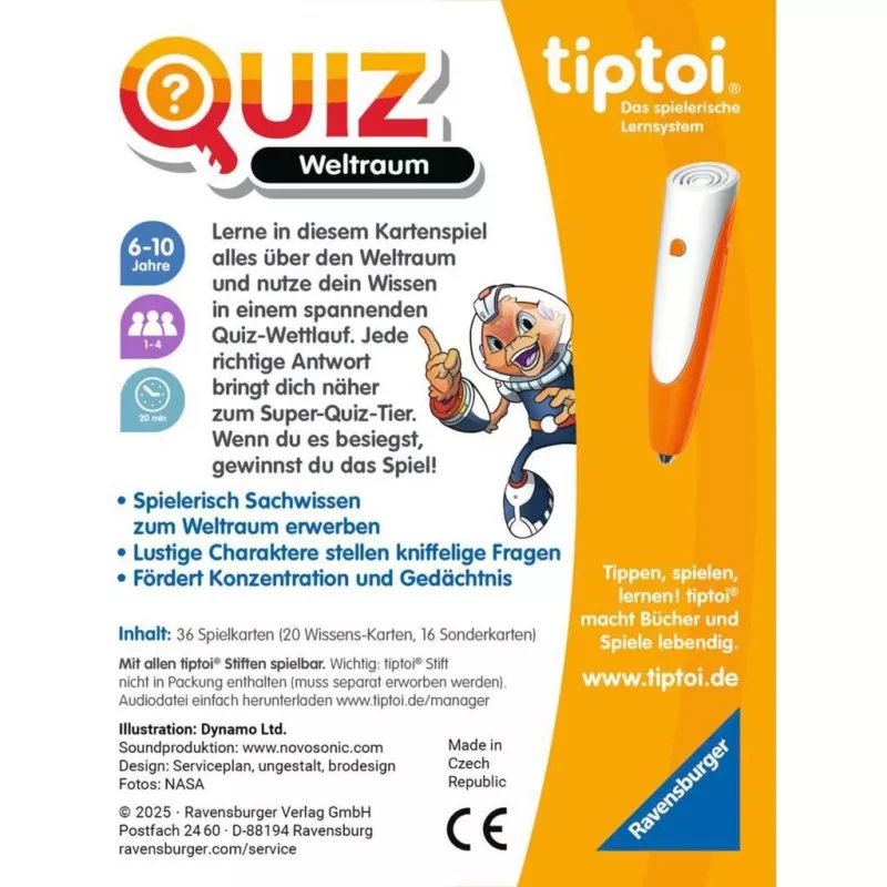 tiptoi Quiz Weltraum, παιχνίδι κουίζ