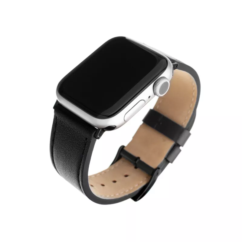 Δερμάτινο λουράκι για Apple Watch FIXED FIXLST-434-BK — μαύρο, λουράκι αντικατάστασης