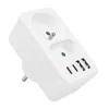 Πολύπριζο MACLEAN MCE249 F/W – 2x πρίζες ρεύματος (16A + 6A) και 4x USB (2x A, 2x C PD 20W)
