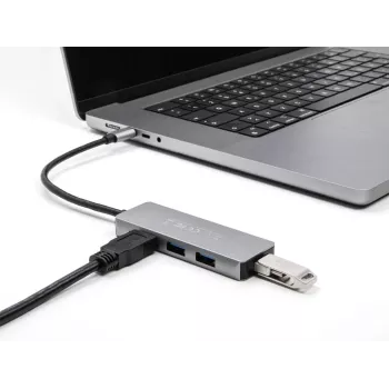 DeLOCK 63173 Hub USB Type-C 5000 Mbit/s Μαύρο