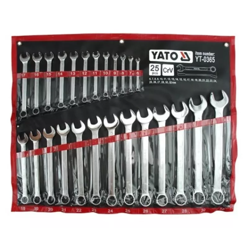 6-32 mm επίπεδο κλειδί, 25 τεμ., Yato YT-0365