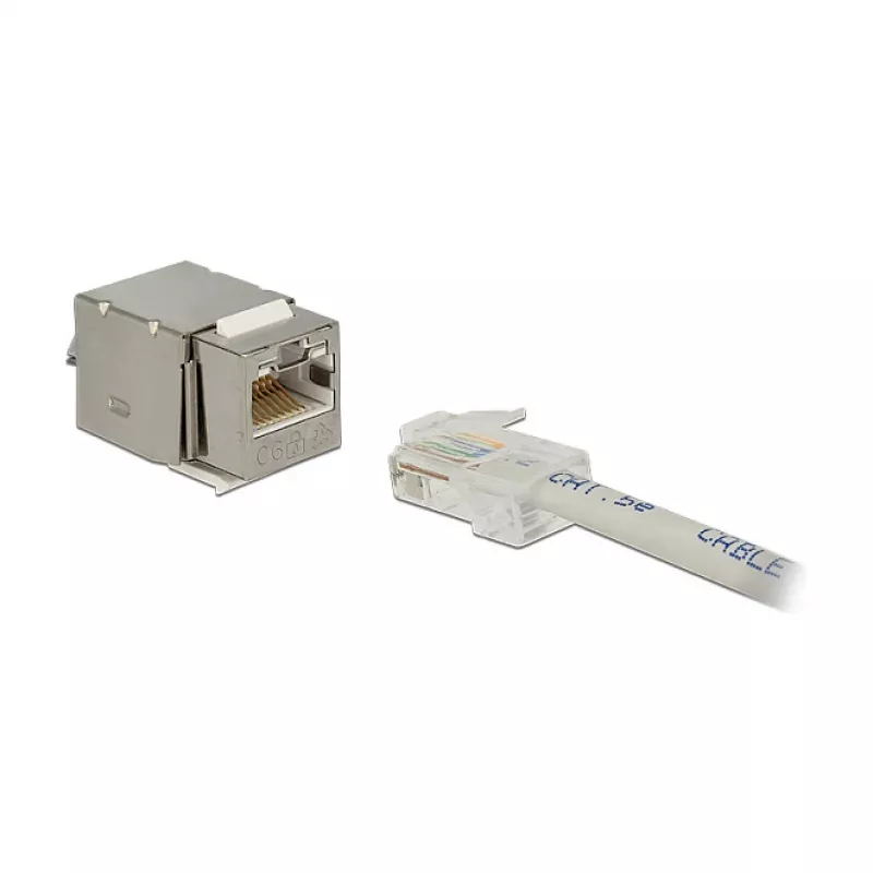 Delock 86404 Keystone-Module RJ45 Secure Cat.6 σε LSA, Λευκό