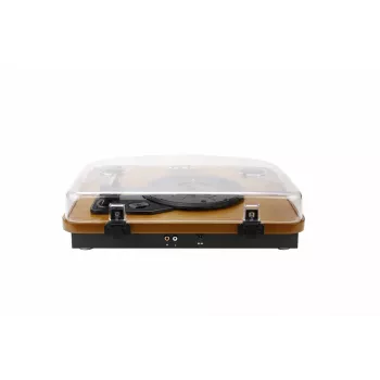 Πικάπ με ιμάντα AKAI ATT-11BT — Καφέ, 33/45/78 σ.α.λ., 0,8 W RMS