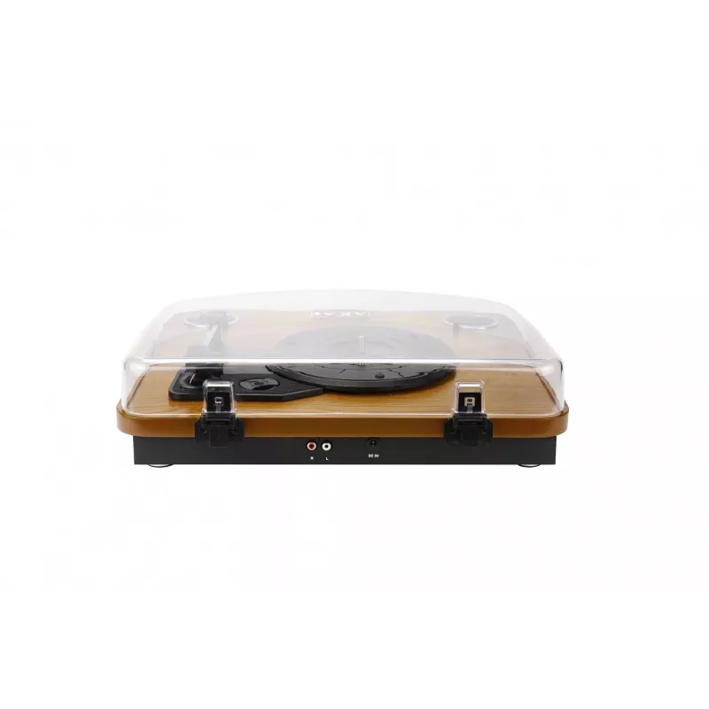 Πικάπ με ιμάντα AKAI ATT-11BT — Καφέ, 33/45/78 σ.α.λ., 0,8 W RMS
