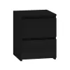 Κομοδίνο top e shop M2 CZERŃ, 2 συρτάρια, μαύρο, 300×300×400 mm