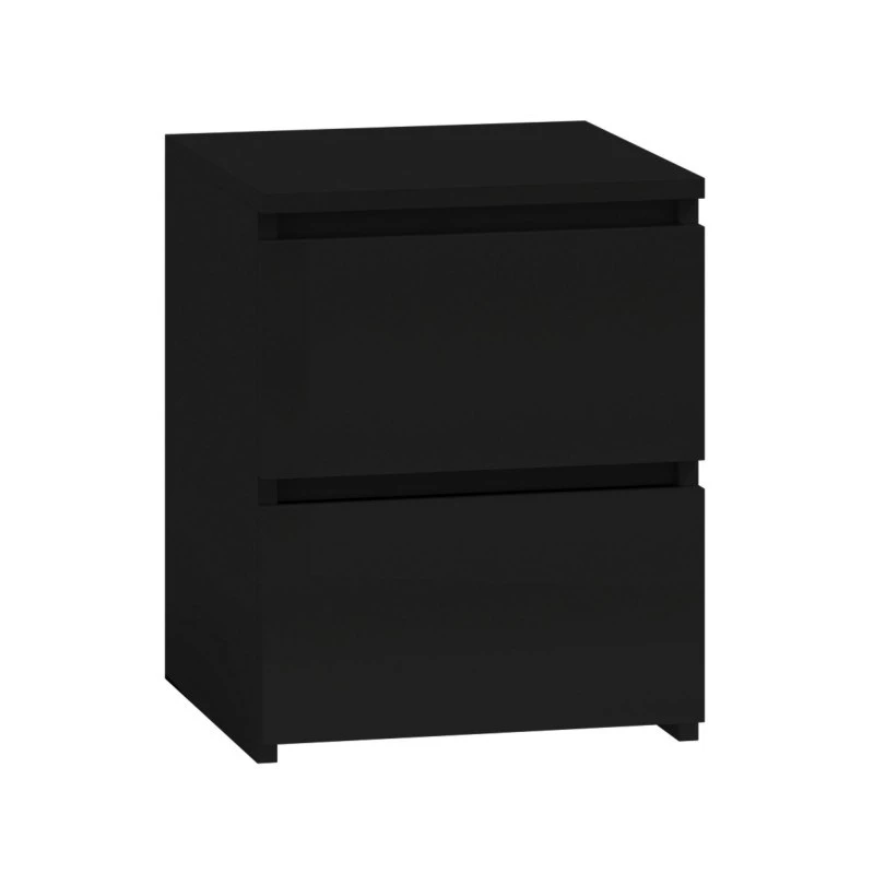 Κομοδίνο top e shop M2 CZERŃ, 2 συρτάρια, μαύρο, 300×300×400 mm