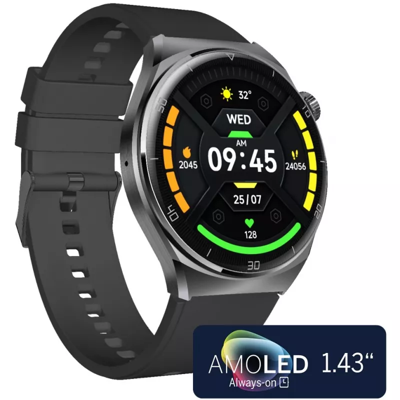 Smartwatch Beafon 401 AMOLED Silver μαύρο