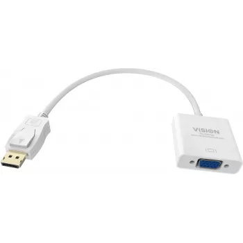 Αντάπτορας καλωδίου βίντεο Vision TC-DPVGA 0,22 m VGA DisplayPort Λευκό