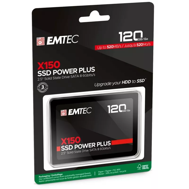 Μονάδα SSD Emtec X150 Power Plus 120 GB 2,5 ίντσες Serial ATA III