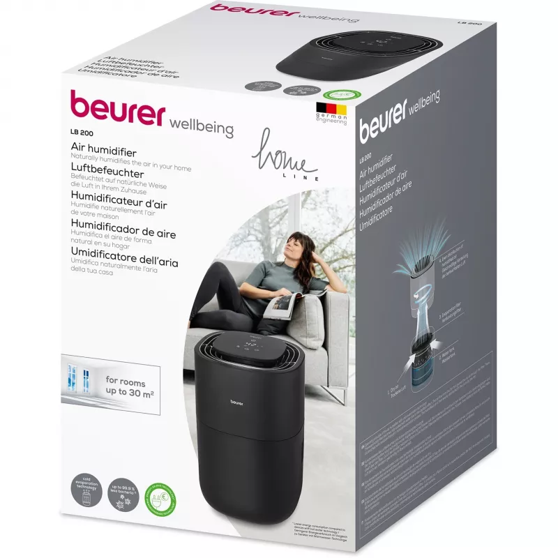 Υγραντήρας Beurer LB 200 μαύρο με δεξαμενή νερού 200 ml