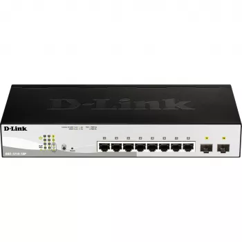 D-Link DGS-1210-10P Managed L2 Gigabit Ethernet (10/100/1000) Power over Ethernet (PoE) 1U Μαύρο