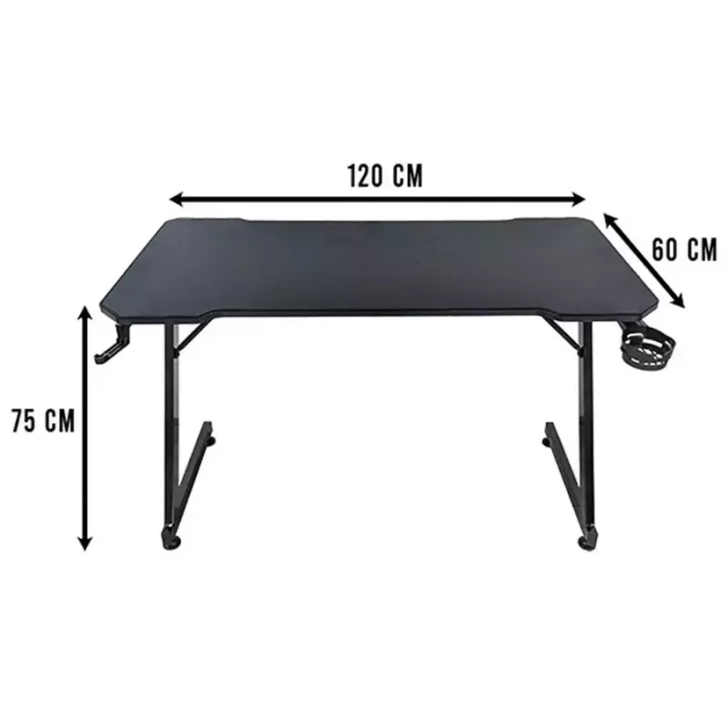 Γραφείο υπολογιστή Subsonic SA5706 μαύρο ευθύ PVC 120x60 cm