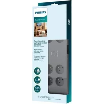 Προστασία υπέρτασης Philips SPN3180A/60 – 8 πρίζες, καλώδιο 2,0 m