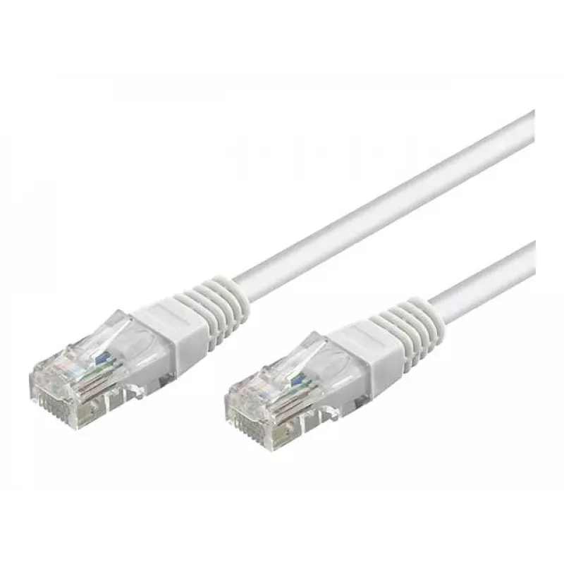 Wentronic Goobay CAT 5e Patch καλώδιο, U/UTP, Λευκό, 3 m - CCA μείγμα χαλκού (68506)