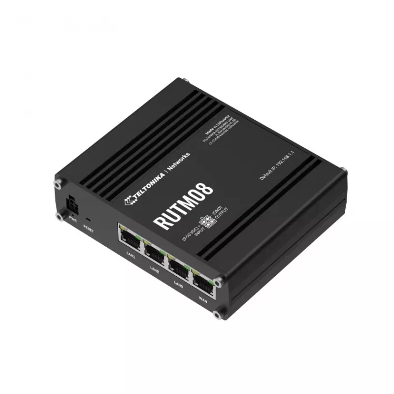 Teltonika RUTM08 ενσύρματος router Gigabit Ethernet μαύρο