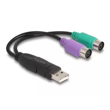 Αντάπτορας USB σε PS/2 DeLOCK 0,17 m 2x 6-πολ. Mini-DIN USB A