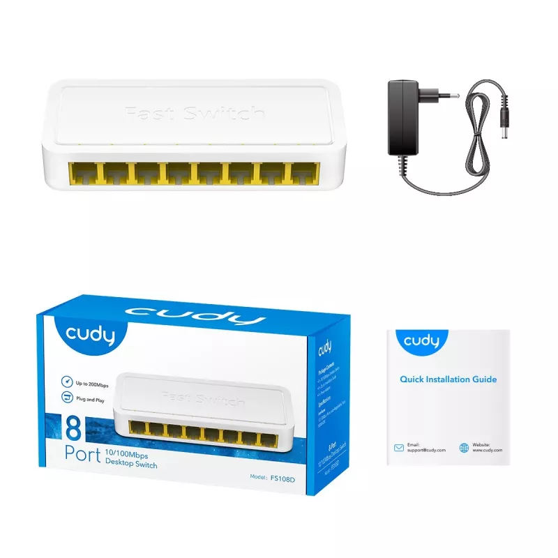 Switch Δικτύου Cudy FS108D Fast Ethernet 10/100