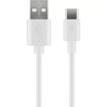 Wentronic 59130 2m USB A USB C βύσμα αρσενικό βύσμα αρσενικό Λευκό Καλώδιο USB (59130)