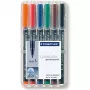 Μαρκαδόρος μόνιμος Staedtler 313 WP6 μαύρο μπλε καφέ πράσινο πορτοκαλί κόκκινο