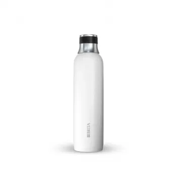 Brita sodaTRIO 1046738 φιάλη ανθρακούχου, ανοξείδωτο ατσάλι, 0,65 l, λευκή