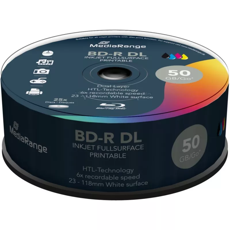 BD-R DL MediaRange MR510 50 GB 25 τεμ.