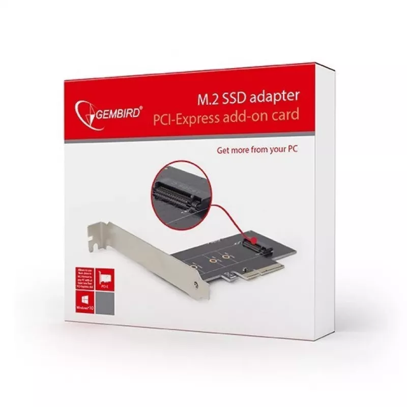 Gembird PEX-M2-01 Κάρτες διασύνδεσης/Προσαρμογείς Εσωτερικός M.2, PCIe